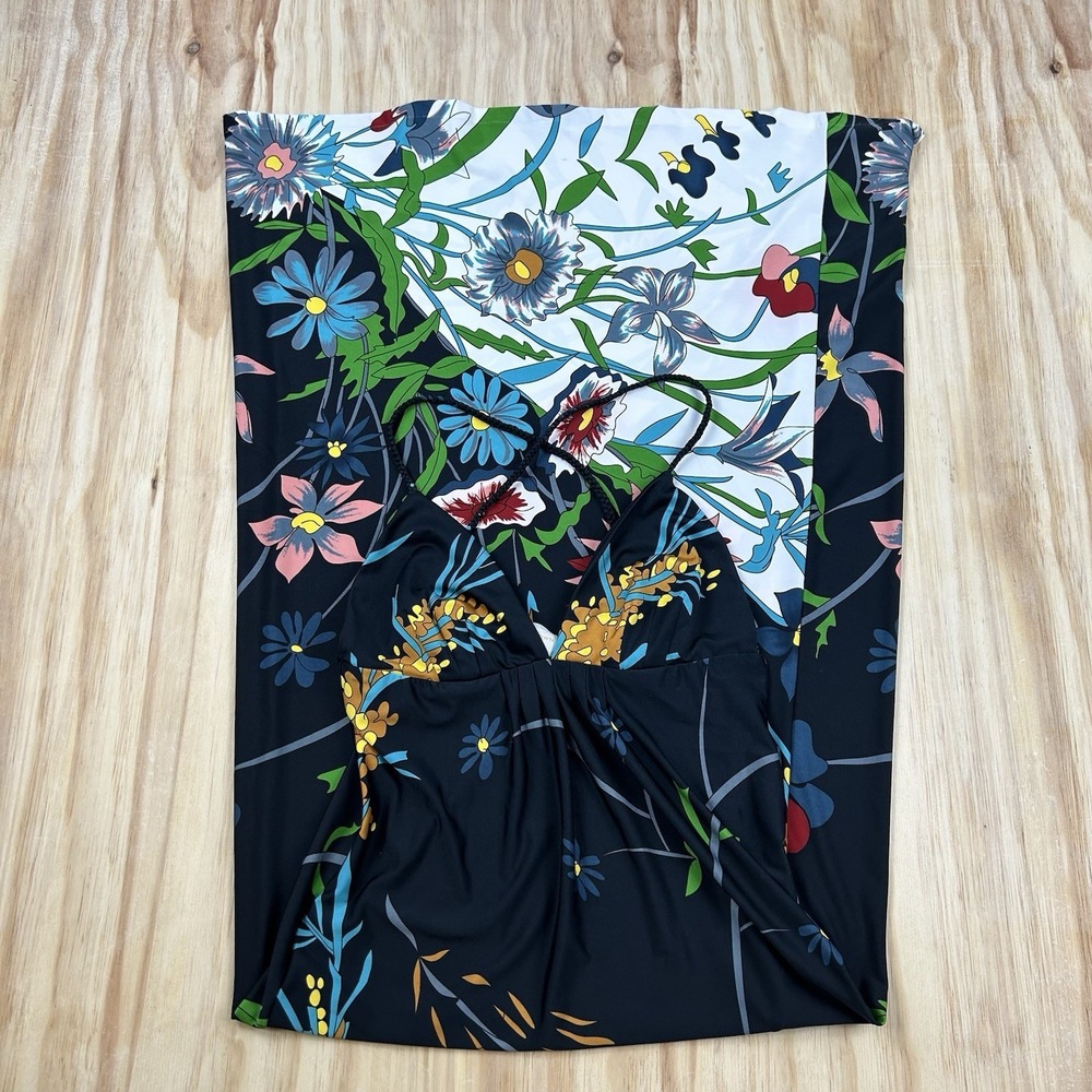 Julie Brown NYC Floral Maxi Spaghetti Strap Dress Floral Size Small